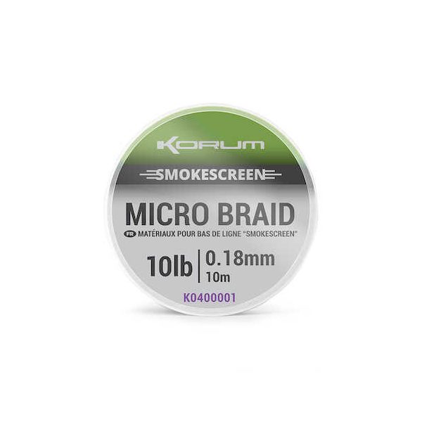 Korum Smokescreen Micro Braid 10lb Bas de ligne