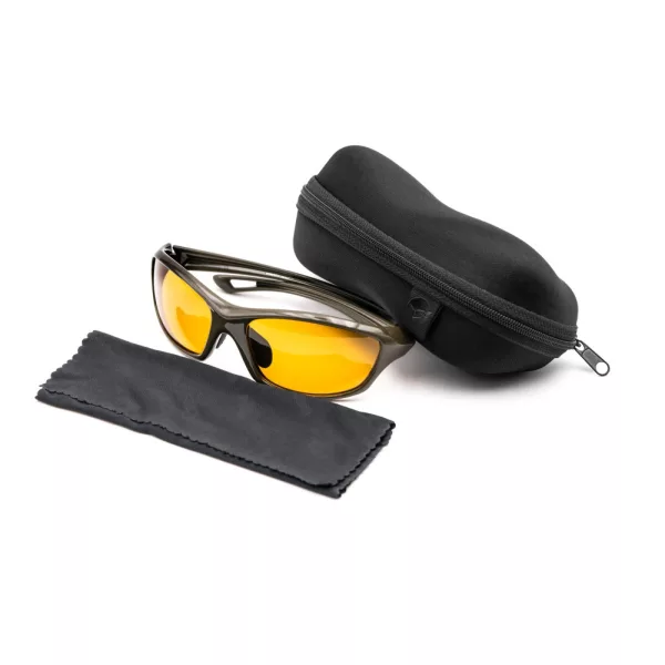 Korda - Lunettes de soleil, Monture vert mat/verre jaune MK2
