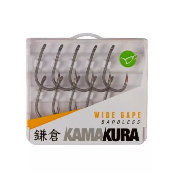 Korda Kamakura Wide Gape Barbless 6 Hameçon sans ardillon à œillet 10 pièces