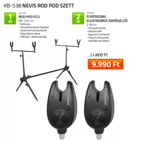   Nevis Eco Rod Pod + Détecteur de Touche Électrique Eurosignal Kit de Pêche
