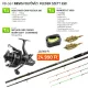 Nevis River Carp Feeder 390 Canne avec moulinet Avanger XT 4000, avec un kit de paniers Method Carp Feeder (3 pièces), Ensemble de pêche