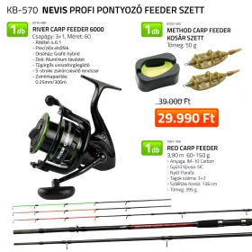   Nevis Kit Feeder pour carpes professionnel avec canne, moulinet, kit de paniers amorceurs