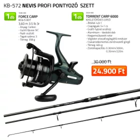   Nevis Force Carp 3,60m 3,5lb Canne à Carpe + Moulinet Débrayable Torrent Carp 6000 Kit de Pêche à la Carpe