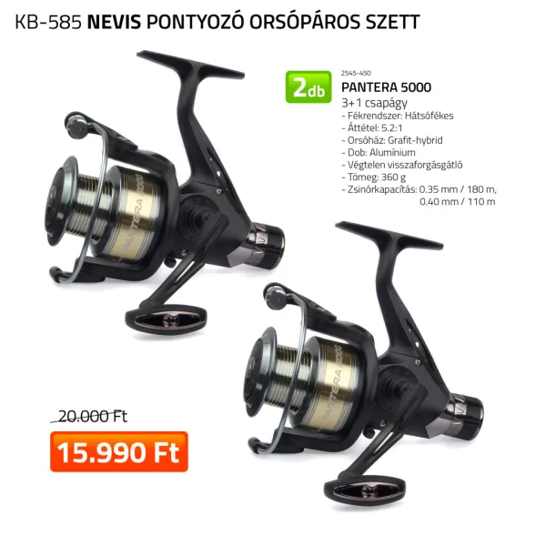 Nevis Paire de moulinets pour la carpe