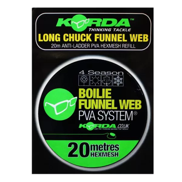 Korda Boilie Funnel Web Hexmesh 20 m Refill - recharge PVA