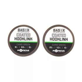 Korda Basix Coated Hooklink Bas de ligne gainé 25lb 10m