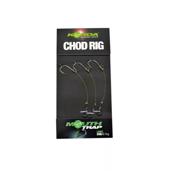 Korda Chod Rig Long Barbless Size 4 - bas de ligne CHOD pré-noué pour la pêche à la carpe