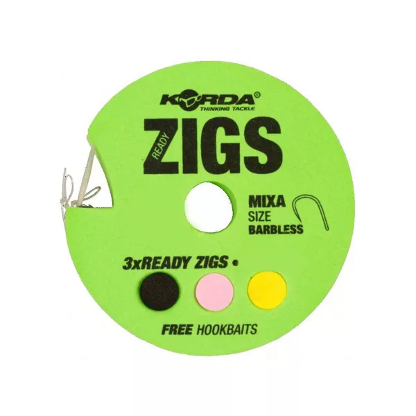 Korda Ready Zigs 6 (180cm) Barbless size 10 - bas de ligne ZIG pré-noué pour bouillette