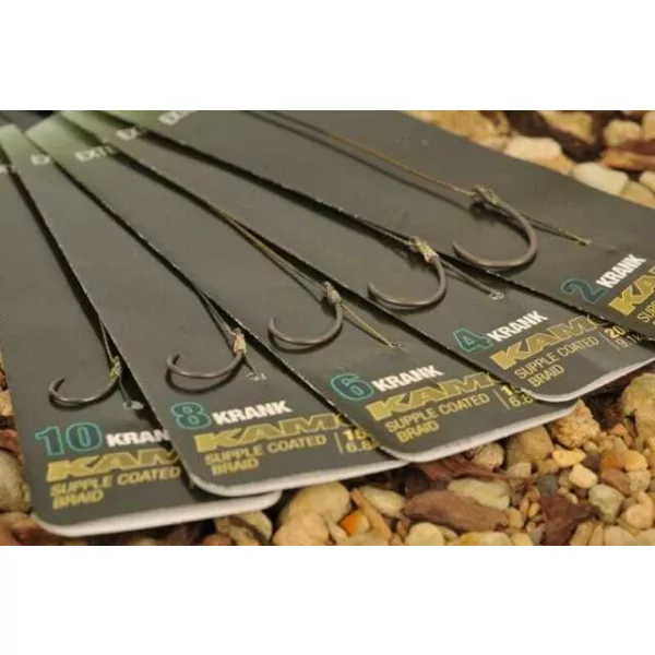 Korda Krank ready rig barbed size 8 - bas de ligne hameçon à carpe pré-noué
