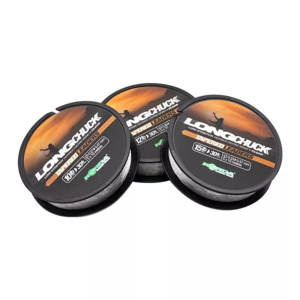 Korda LongChuck Tapered Leaders bas de ligne conique (15-30lb/0.33-0.47mm)