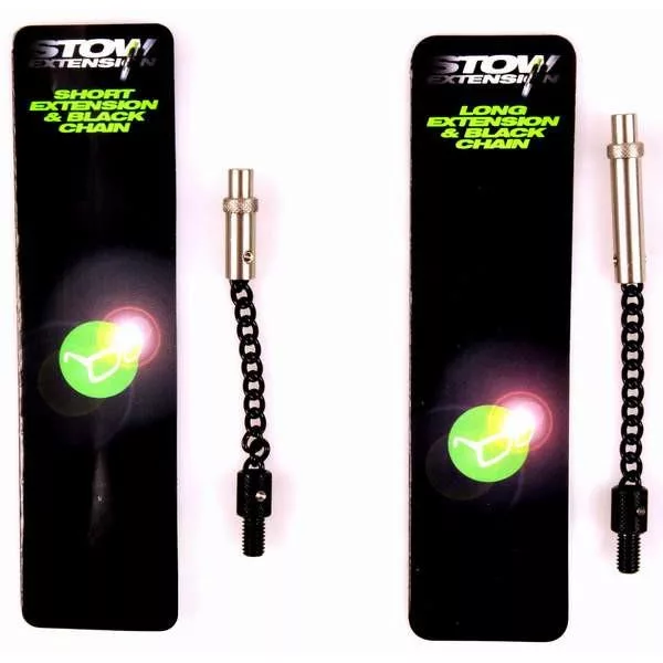 Korda Chaîne en acier inoxydable noir avec adaptateur court