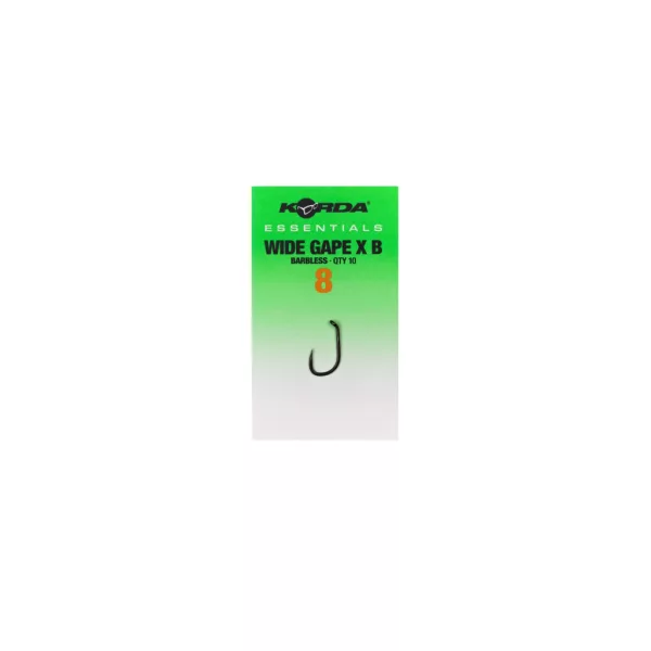 Korda Essentials Wide Gape X 8 Füles, Szakáll Nélküli Horog 10db