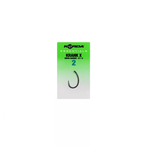 Korda Essentials Krank X 2 Füles, Szakállas Horog 10db