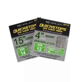   Korum Hair Rigs With Quickstops 15 Taille 14 Hameçon monté monofil
