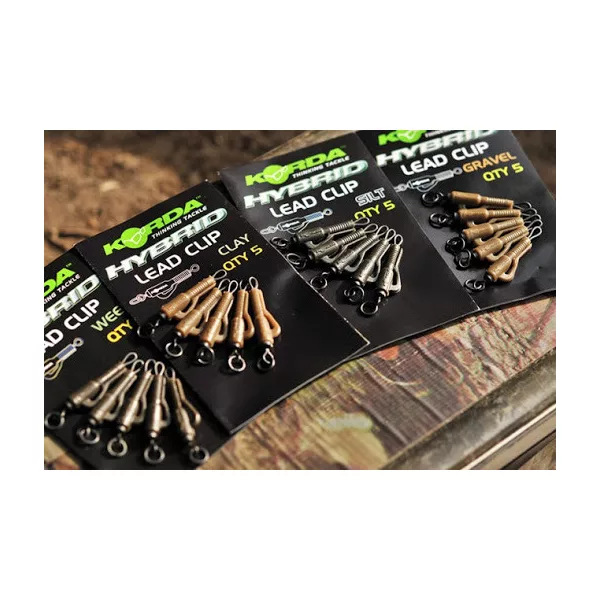 Korda Lead Clip Action Pack - Weed - kit de clip plomb