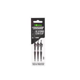   Korda Kable Leadcore Leader Hybrid Lead Clip QC Swivel Weed Rig de pêche à la carpe 50cm 3pcs