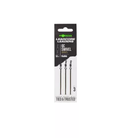   Korda Kable Leadcore Leader QC Swivel Gravel Montage carpe 50cm 3 pièces