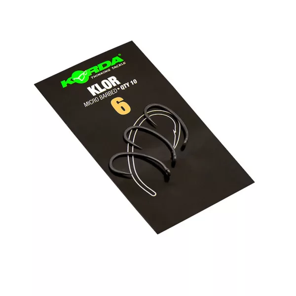 Korda Klor Barbless 6 Œillets, Hameçon Sans Ardillon 10pc