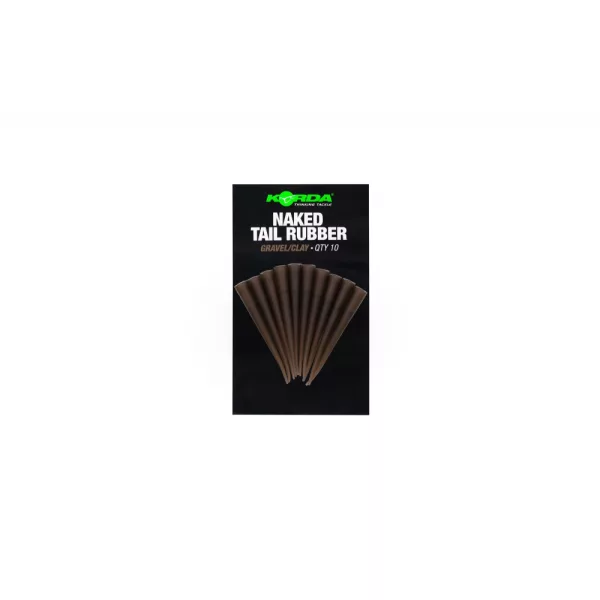Korda Naked Tail Rubber Gravel/Clay Manchon en silicone 10 pièces