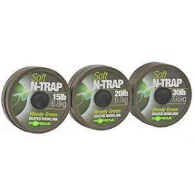   Korda N-Trap Soft 15lb Weedy Green - ligne de bas de ligne à carpe