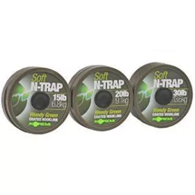  Korda N-Trap Soft 20lb Weedy Green - ligne de bas de ligne à carpe