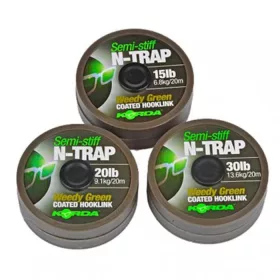   Korda N-Trap Semi Stiff 30lb Weedy Green - ligne de bas de ligne à carpe