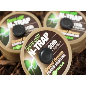   Korda N-Trap Semi Stiff 15lb Gravel Brown - ligne de bas de ligne à carpe