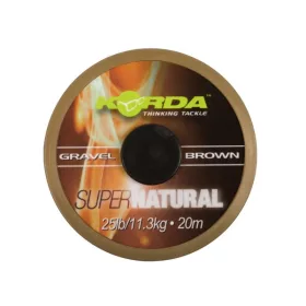   Korda Super Natural Gravel Brown 25lb - tresse bas de ligne tressée enduite pour bouillettes
