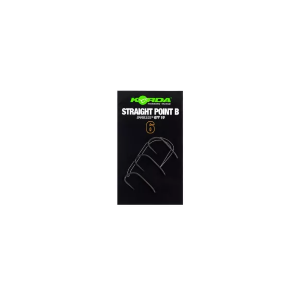 Korda Straight Point 6 Füles, Szakáll Nélküli Horog 10db