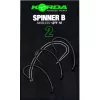 Korda Spinner B Hook 2 Hameçon Carpe sans Ardillon à Œillet 10pcs