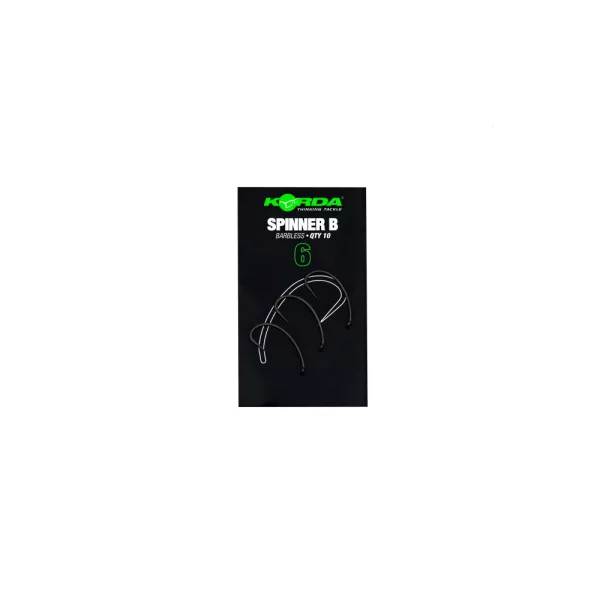 Korda Spinner B Hook 6 Hameçon Carpe sans Ardillon à Œillet 10pcs