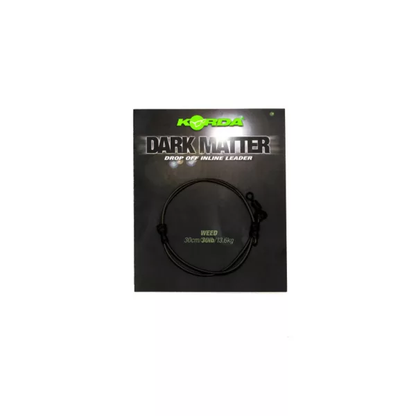 Korda Dark Matter Leader Drop Off Inline Weed Montage Carpe Pré-monté 30lb 30cm