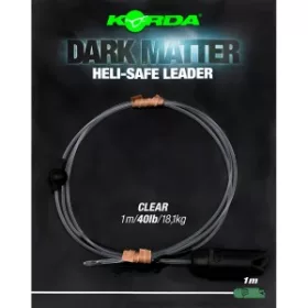   Korda - Dark Matter Leader Heli Safe Gravel 40lb 1m bas de ligne pour montage hélicoptère