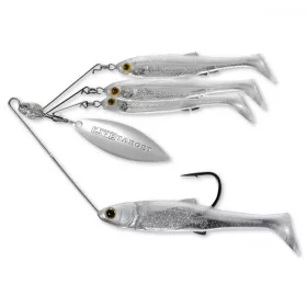   Livetarget Montage Spinner Méné Blanc perle/Argent Petit 11gr Spinnerbait