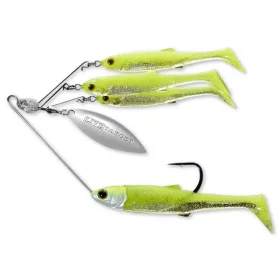   Livetarget Montage Spinner Méné Chartreuse/Argent Petit 11gr Spinnerbait