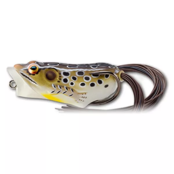 Livetarget Grenouille popper Beige-Marron 5,5cm 11g Flottant Imitation de grenouille