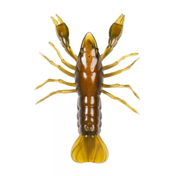 Livetarger Crawfish Un-Rigged Green-Brown 9,7cm Sinking Écrevisse en Plastique 4 pièces