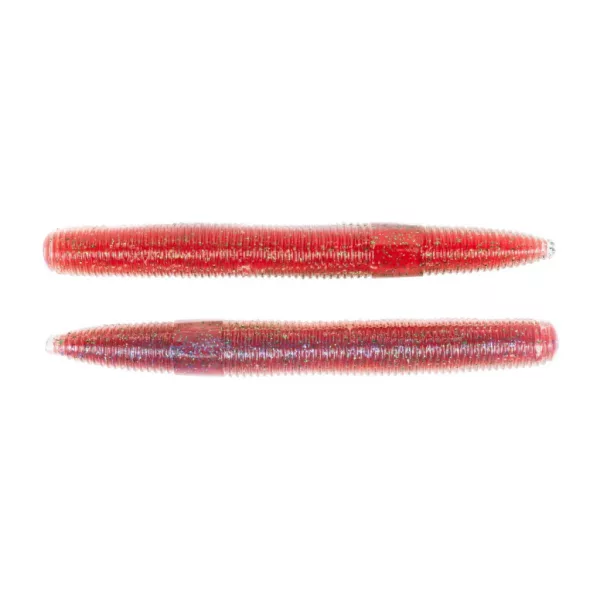 Livetarget Ver stick Rouge-Rouge 7,6cm Profil de ver 10 pièces