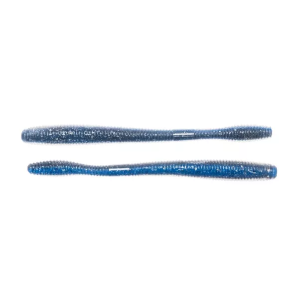Livetarget Ver à Queue Droite Argent-Bleu 11,4cm Imitation de Ver 10 pièces