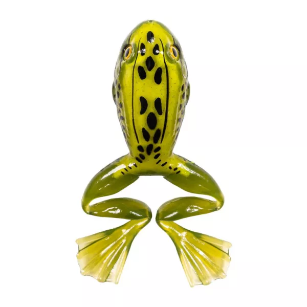 Livetarget Grenouille Freestyle Mousse-Jaune 6cm Imitation de grenouille 3 pièces