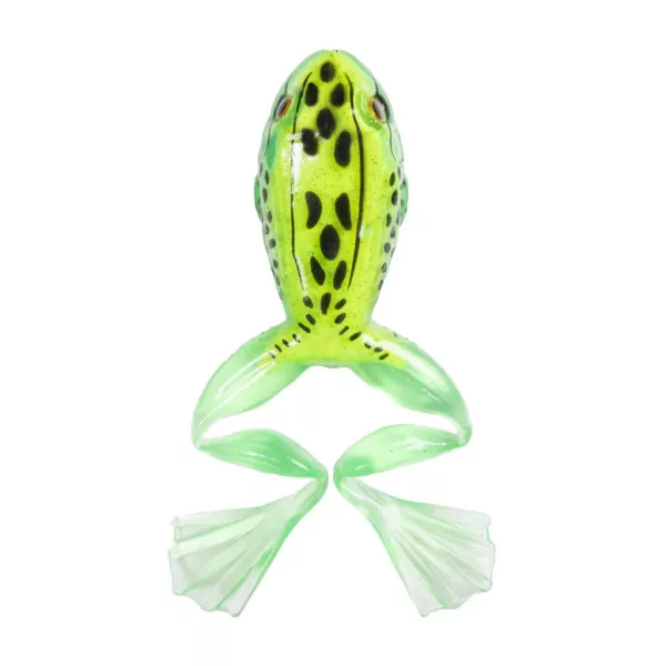 Livetarget Freestyle Frog Vert-Blanc 7,5cm Imitation Grenouille 2 pièces