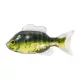 Livetarget Crapet non monté Vert-Crème 8,5cm Perche-soleil en caoutchouc 4 pièces