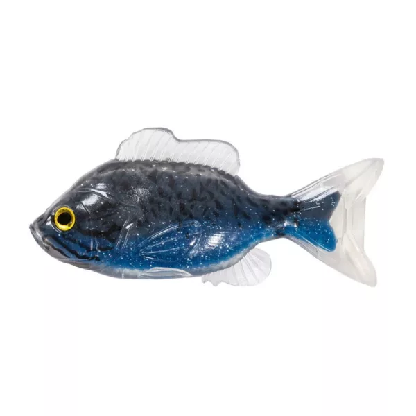 Livetarget Crapet non monté Argent-Bleu 8,5cm Perche-soleil en caoutchouc 4 pièces