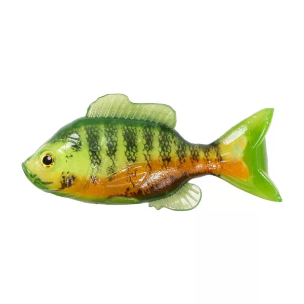 Livetarget Crapet non monté Chartreuse-Orange 8,5cm Perche-soleil en caoutchouc 4 pièces