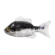 Livetarget Crapet non monté Noir-Argent 8,5cm Perche-soleil en caoutchouc 4 pièces