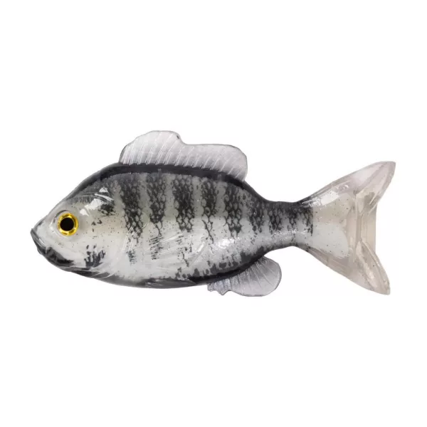Livetarget Crapet Non Monté Blanc-Albinos 8,5cm Leurre Souple Crapet 4 pièces