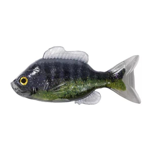 Livetarget Crapet Non Monté Noir-Vert 8,5cm Crapet en Caoutchouc 4db