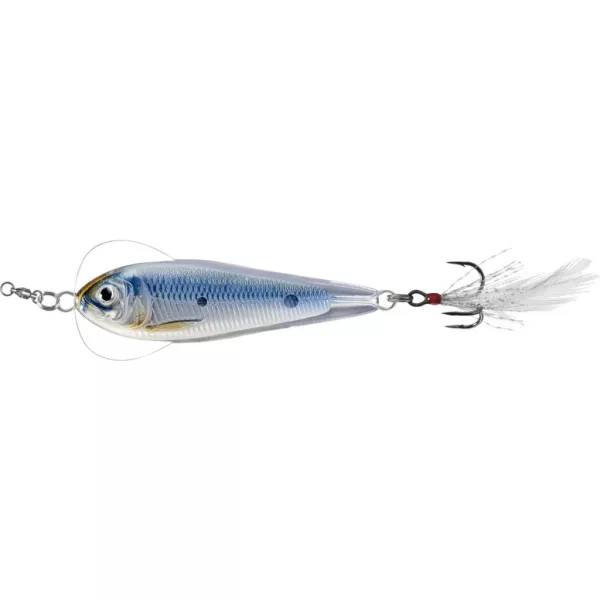 Livetarget Flutter Shad Jigging Spoon Argent-Bleu 7cm 28gr Cuillère Ondulante