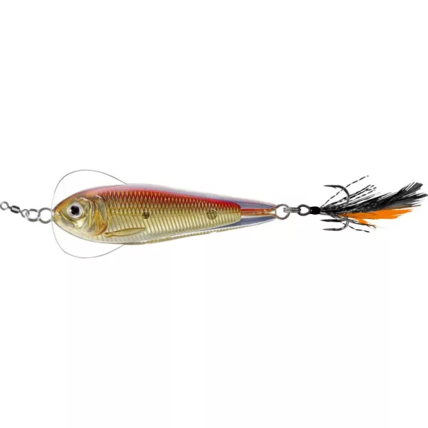 Livetarget Flutter Shad Cuillère à Jigging Or-Rouge 7cm 28gr Leurre à dandiner