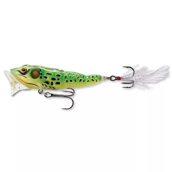 Livetarget Grenouille Popper Vert-Jaune 7,5cm 14gr Imitation de Grenouille